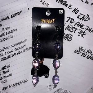 ‧₊˚ ( ✦ ) Purple/Lavender ghost spirit halloween cute earrings